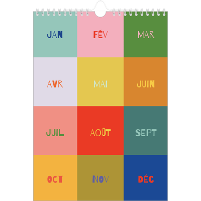 Calendrier photo A4 (20 x 30 cm) — Tout en couleurs [couverture]