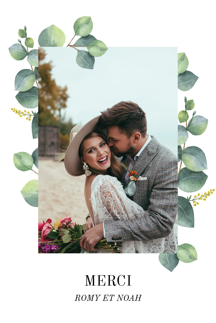 Carte de remerciement — Peinture de feuillage