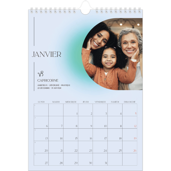 Calendrier photo A4 — Dégradé astrologique