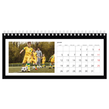 Calendrier de bureau — Cadre noir
