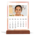 Calendrier de bureau support bois - portrait  — Effet pinceau [Avril]