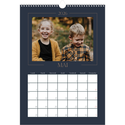 A3 Calendrier annuel — Bleu de Prusse [couverture]