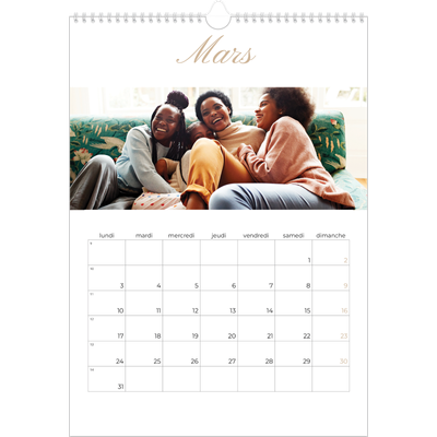 A3 Calendrier annuel — Diaporama [Mars]