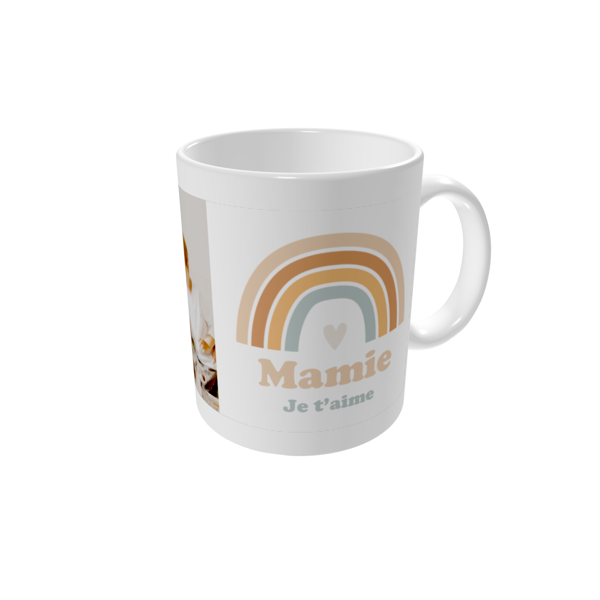 Mug personnalisé — L'arc-en-ciel de Mamie