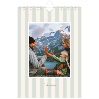 Calendrier photo A5 — Lettrages et rayures [couverture]