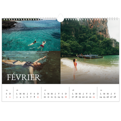 Calendrier photo A3 — Superposition classique [Février]