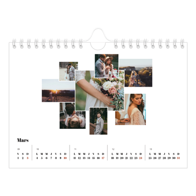 Calendrier photo A5 — Formes et collage [Mars]