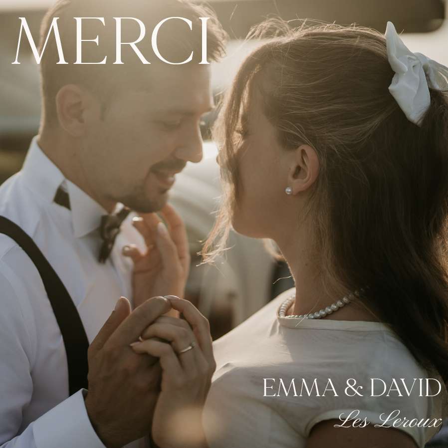 Carte de remerciement — Instantanés typographiques