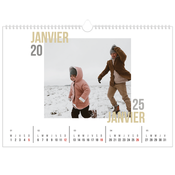 Calendrier photo A3 — Type de couple