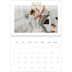 Calendrier photo A4 double (30 x 40 cm) — Large texte Doré [couverture]