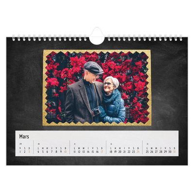Calendrier photo A4 — Paillete et ardoise [Mars]