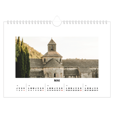 Calendrier photo A4 — Simple photo [couverture]