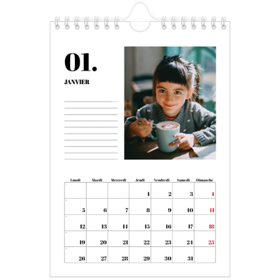 Calendrier photo A5 — Sérif et moments [Janvier]