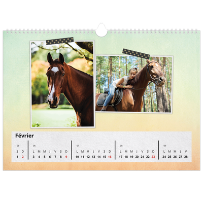 Calendrier photo A3 — Scrapbooking [Février]