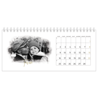 Calendrier de bureau — Effet photo [Février]