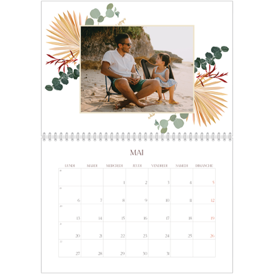 Calendrier photo A4 double (30 x 40 cm) — Bohème [couverture]