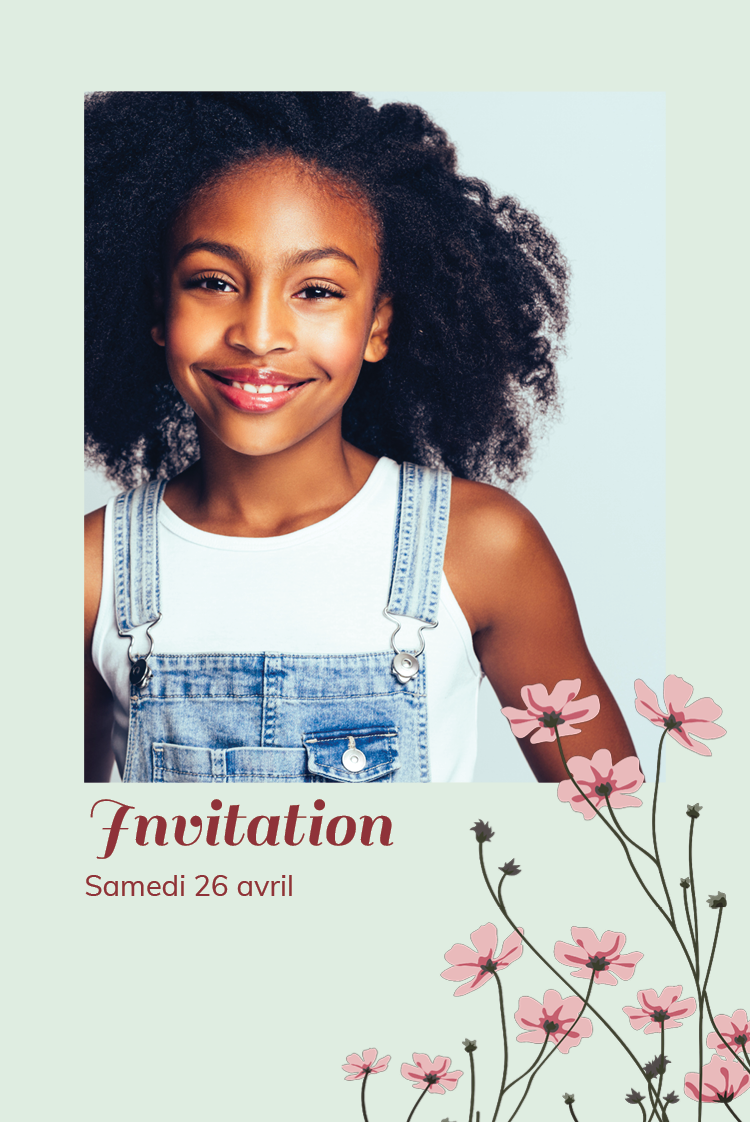 Cartons d'invitation — Papillons et fleurs