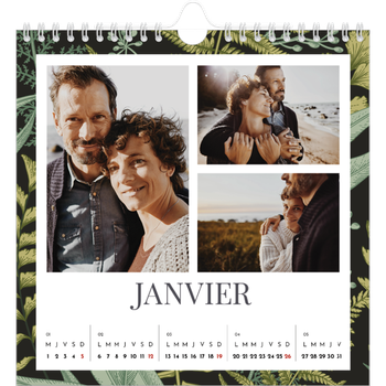 Calendrier photo carré — Papier peint floral