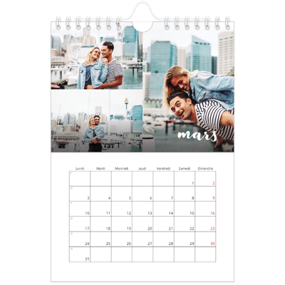 Calendrier photo A5 — Superposition pinceau [Mars]