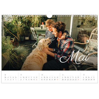 Calendrier photo A3 — Mois écris à la main [couverture]