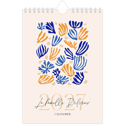 Calendrier photo A5 — Coraux minimalistes [couverture]