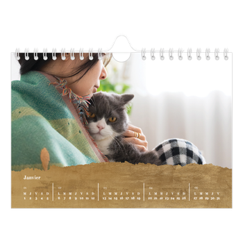 Calendrier photo A5 — Feuille d'or