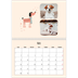 Calendrier photo A4 double (30 x 40 cm) — Pattes de chien et gribouillis [Mars]