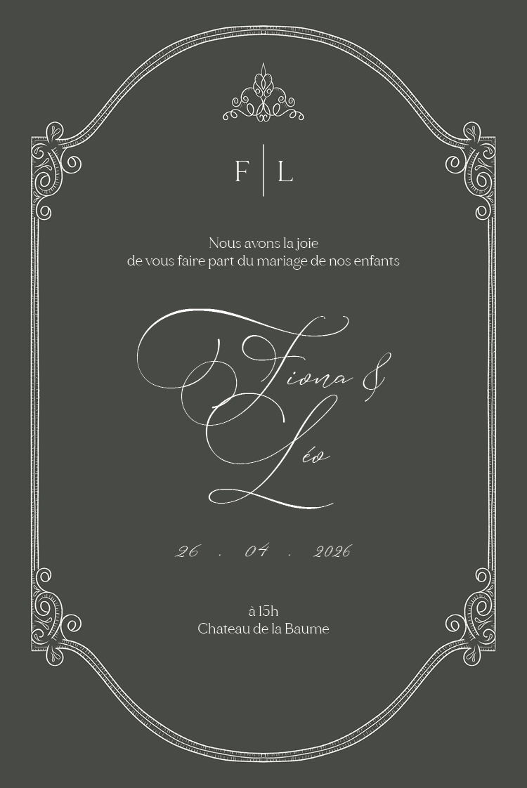 Cartons d'invitation — Sombre élégance