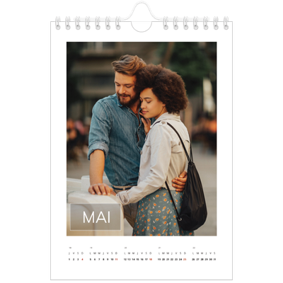 Calendrier photo A5 — Date superposée [couverture]