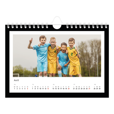 Calendrier photo A5 — Cadre noir [Avril]