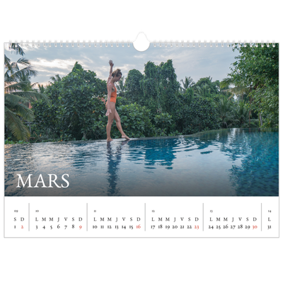 Calendrier photo A3 — Superposition classique [Mars]