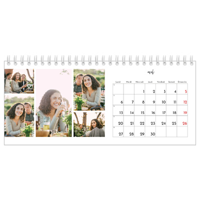 Calendrier de bureau — Arrangements photo [Avril]