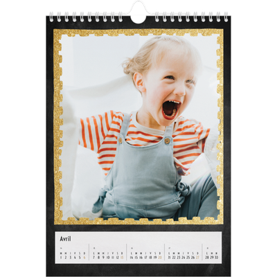 Calendrier photo A4 (20 x 30 cm) — Paillete et ardoise [Avril]