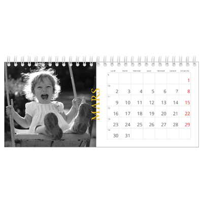 Calendrier de bureau — Style héritage [Mars]