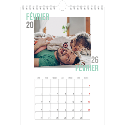 Calendrier photo A4 (20 x 30 cm) — Type de couple [Février]