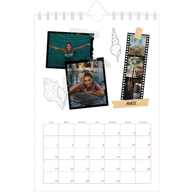 Calendrier photo A5 — Esprit scrapbook [Avril]