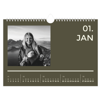 Calendrier photo A4 — Contemporain audacieux