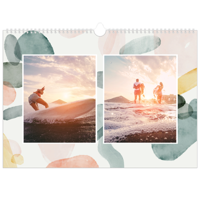 Calendrier photo A3 — Pluie d'aquarelle [couverture]