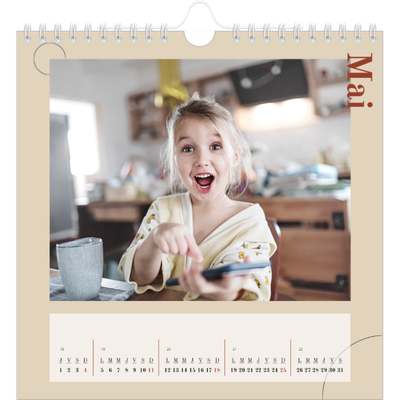 Calendriers annuels carré — Texte asymétrique [couverture]