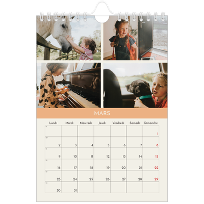 Calendrier photo A5 — Chapitres pastel [Mars]
