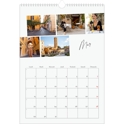 A3 Calendrier annuel — Escapade citadine [Mars]