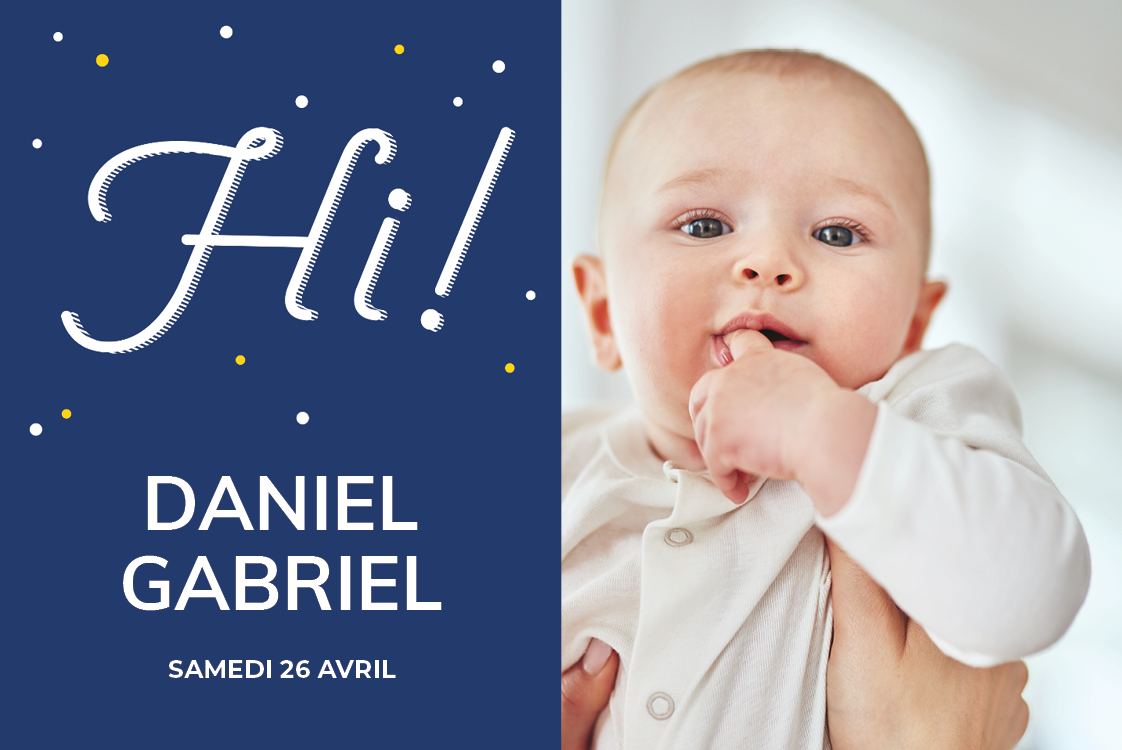 Cartons d'invitation — Bloc bleu