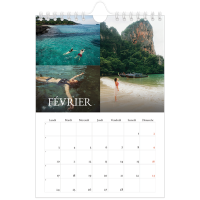 Calendrier photo A5 — Superposition classique [Février]