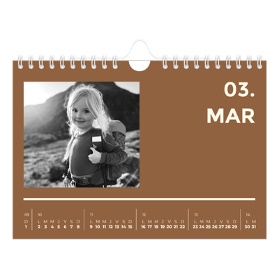Calendrier photo A5 — Contemporain audacieux [Mars]