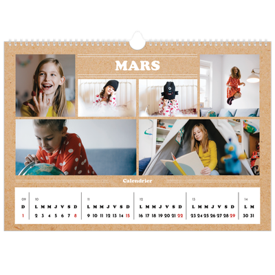 Calendrier photo A3 — Chronique de l'année [Mars]