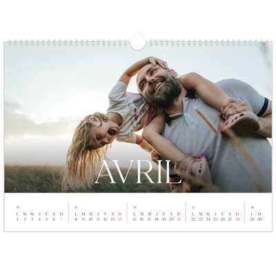 Calendrier photo A3 — Douze jolis mois [Avril]