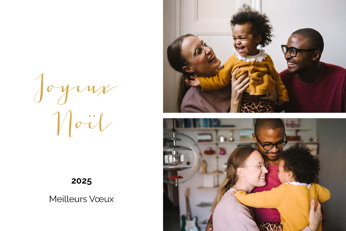 Faire-part & Cartes — Bonne Année feutre doré - paysage