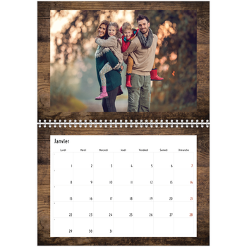 Calendrier photo A4 double — Rustique
