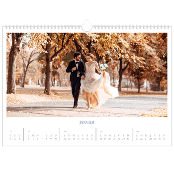 Calendrier photo A3 — Classique cobalt