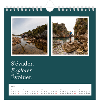Calendriers annuels carré — Terre éditoriale [Avril]